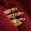 Pulsera de la Fortuna de Piedra Ojo de Gato con Tejido de Cuerda Negra para Mujer, Diseño de Moda, Pulsera de Amistad Famosa en Internet, Joyería Hecha a Mano Ajustable