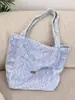 51173 Bolso de Hombro de Doble Cara Estampado de Leopardo Coreano Bolso de Mano para Mujer Bolso de Lona Perezoso Bolso de Compras de Gran Capacidad Bolso para Viajar