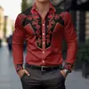 Camisa de manga larga sin planchado para hombre, estilo étnico casual, camisa de alta gama sin planchado, camisa de cuello camisero con elasticidad en cuatro direcciones para hombre