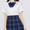 Camisa Jk Manga Corta Estudiante Femenina Blanca Estilo Japonés Original Estilo Preppy Primavera y Otoño Camisa Básica Blanca
