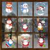 Novas Decorações de Natal de Papai Noel Transfronteiriças Adesivos Eletrostáticos Grades de Janela Layout de Cena Porta de Vidro Adesivos de Boneco de Neve