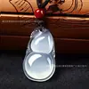 Acessórios de Cabacinha de Calcedônia Branca Gelo Natural Pulseira Colar Pingente Feito à Mão DIY Novo Pingente de Joia Estéreo Chinoiserie W