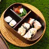 Caja bento retro japonesa de fresno multiespecificación Caja para fruta fresca sin sellar venta al por mayor de fábrica