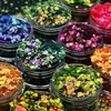 Nuevos Lentejuelas Gradiente Mate Ultradelgadas Flash Multicolor Estilo Caliente Color Mixto Ultradelgadas Flash Cáñamo Lino Lentejuela Accesorios para Arte de Uñas