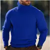 Cross2026 Otoño Invierno Nuevo Suéter de Punto Rayado de Cuello Alto para Hombre Estilo Europeo y Americano Juventud Casual Capa Base
