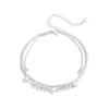 Pulsera Doble Capa Gipsófila Plateada para Mujer, Brillante Multicapa de Cuentas de Transferencia, Pulsera de Estrella, Regalo para Tanabata Día de San Valentín