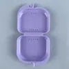 Caixa de Limpeza de Dentadura Caixa de Armazenamento de Plástico Portátil com Furos Caixa para Aparelho Doméstico Caixa para Guardar Retentor Fabricante Atacado
