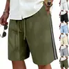 26 novos shorts casuais esportivos de verão listrados com cordão, plus size, masculinos, europeus e americanos, para praia