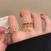 Anillo Abierto de Moneda de Pony Color Dorado para Mujer, Anillo Exquisito de Alta Gama Vintage para el Dedo Índice, Anillo de Diseño de Nicho para el Año de Nacimiento