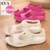 Nuevas sandalias de verano para mujer para interior, para yoga, con tacón, silenciosas, antideslizantes, resistentes al olor, adecuadas para uso en exteriores, para vadear arroyos y actividades de playa