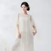 Top de prática de dança clássica para mulheres, de corte solto, com um design fluido e gracioso, incorporando o espírito do estilo tradicional chinês, leve e etéreo, perfeito para performance e dança