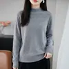 Tricô de gola alta transfronteiriço gola semifechada pronto para usar cor sólida novo estilo camada base outono e inverno 2026 manga longa feminino primeira linha oco