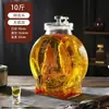 Garrafa de Vidro Selada de Alta Qualidade com Torneira para Uso Doméstico, Jarra de Vinho, Garrafa de Vinho Medicinal, Recipiente de Vinho, Recipiente para Vinho, Garrafa de Vinho