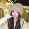 Nuevo Sombrero Versátil de Invierno para Mujer, Calentador de Cabeza Cálido para Ciclismo al Aire Libre, Estilo Moda Coreana, Gorro de Lana Tejido para Adelgazar el Rostro