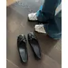 Zapatos Planos de Piel de Oveja con Punta Cuadrada y Tacón Oculto para Mujer, Zapatos de Ballet con Lazo, Zapatos Mary Jane Plateados de Corte Bajo Versátiles