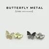 Botones Metálicos para Camisa de Mariposa Tridimensional con Diamantes, Botones Decorativos de Alta Gama para Tops de Vestido de Punto para Mujer