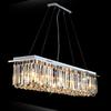Lustre de restaurante retangular de cristal para corredor, luminária simples, moderna, criativa, para mesa de bar, luminária de tira