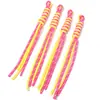 Poliéster Bloqueo de Color Tejido a Mano Llavero Bolso Encanto de Teléfono de Moda Correa Accesorios Joyería Creativa DIY Materiales