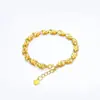 Auténtico Pulsera de Trébol de Cuatro Hojas Chapada en Oro para Mujer, Pulsera Versátil con Amuleto de la Suerte en Forma de Corazón para Mujeres, Venta al por Mayor desde el Fabricante