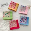 Bufanda Cuadrada Pequeña de Algodón y Lino Artística Versátil para Primavera y Verano Corea del Sur Moda Femenina Bufanda Elegante Cinta para el Cabello Bufanda Decorativa