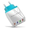 Cargador de teléfono móvil 4USB 3A cabezal de carga a color luz LED regulaciones europeas regulaciones estadounidenses plano transfronterizo fábrica mayoreo