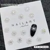 Nuevos adornos para uñas de copo de nieve blanca con destellos finos de Navidad para uñas de mano, accesorios de adornos para uñas al por mayor