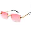 Gafas de sol de moda 2024, gafas de sol de media montura para hombres y mujeres, nuevas gafas de sol de caja, moda europea y americana, venta al por mayor transfronteriza