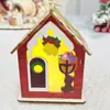 Decorações de Natal Enfeites de Mesa Chalé Luminoso Estilo Nórdico Casa de Madeira Vintage Enfeites de Natal
