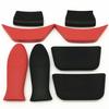 Traje combinado de silicona, aislamiento térmico, antideslizante, cubierta de mango de silicona para olla, cubierta de mango de olla, antiquemaduras, cubierta de olla antideslizante, almohadilla de aislamiento térmico