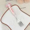 Conjunto de garfo de colher Sanrio criativo de alto valor 304 colher de aço inoxidável para crianças e estudantes colher de comer conveniente
