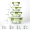 Conjunto de Plástico Espessado Transfronteiriço Crisper de Grau Alimentício Grande Capacidade Caixa Selada Cozinha Micro-ondas Crisper Redondo