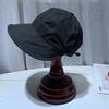 Boné com aba estilo japonês leve secagem rápida algodão cor sólida feminino primavera verão casual versátil respirável Chapéu de Sol proteção solar chapéu balde moda