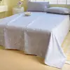 Sábana de Cama de Tela Gruesa de Algodón Puro Engrosado, Pieza Única, Adecuada para Todas las Estaciones, Funda Nórdica de Lino 100% Algodón, Juego de Sábanas Ajustables para Dormitorio Individual, Juego de Tres Piezas