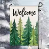 Bandera de Jardín Navideña Lindo Papá Noel Árbol de Navidad Transfronteriza Nueva Popular Bandera de Venta Caliente Bandera para Patio Exterior Jardín