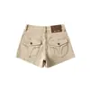 Pantalones cortos de mezclilla bordados de tiro bajo que realzan el trasero, para chica de verano, calientes, adelgazantes, elásticos, ajustados a la cadera, hot pants para mujer