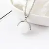Pingente de Bola de Aromaterapia de Vidro Sem Tampa Colar de Perfume Esférico Corrente de Clavícula Simples e Fashion