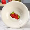 Esmalte esmalte tigela tigela nostálgica antiquada tigela de prato de desenho animado extra grossa tigela de sopa tigela de macarrão tigela de macarrão instantâneo restaurante