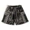 Shorts Deportivos para Hombre para Exteriores Estampado Paisley Retro Estilo Americano High Street Casual Versátil con Cordón Shorts de Playa