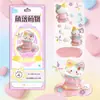 Criaturas Fofas de Canto Adesivos de Cristal Relevo DIY 3D Ornamentos Criativos Japoneses Estilo Jenga Decorações Manuais 3D para Planejador