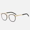 Nuevo marco de gafas artístico retro de cero presión de moda para hombre de metal antideslizante ultraligero para mujer miopía marco de gafas anti luz azul