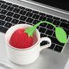 Molde de Silicona de Fresa Cafetera de Té Fresa Fuga de Té Bolsita de Té de Silicona Juego de Té Cafetera de Silicona Creativa