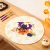 Jogo Americano Halloween Estilo Ins Transfronteiriço Redondo Adereços para Fotos Montanha-russa Retro para Mesa de Jantar Decoração com Isolamento Térmico Personalização de Abóbora