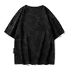 Camiseta de algodón de peso pesado con cuello redondo y manga corta, camiseta básica de corte holgado para hombre y mujer, top de camiseta de manga corta talla grande