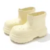 Botas de lluvia Eva para primavera y otoño, verano, nuevas botas de lluvia bajas para mujer, informales, sencillas, para días lluviosos, para el trabajo, antideslizantes, resistentes al desgaste, impermeables, cómodas.
