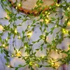 Luzes de Fio de Hera com Folhas Douradas Simuladas Luzes de Fio Coloridas de LED com Luzes de Fada para Decoração de Feriado de Natal e Iluminação de Ambiente