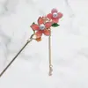 Horquilla de Flor Rosa Antigua para Mujer Estilo Chino Horquilla de Gama Alta Perla Cabello Horquilla Accesorios para el Cabello Accesorios para el Cabello