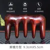 Peine Masajeador de Meridianos de Sándalo Dorado, Peine Masajeador de Sándalo Verde, Peine de Sándalo Rojo, Peine para el Cabello de Sándalo Morado, Caja de Regalo con Grabado