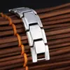 Joyería de Plata de Ley s925 Plata Tailandesa Vintage Pulsera para Hombre Seis Caracteres Mantra Cara Ancha Cadena de Plata para Regalo de Novio