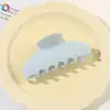 Novo Presilha de Cabelo Listrada de PVC da Qiyue, Piranha de Acrílico para a Parte de Trás da Cabeça, Acessório de Cabelo de Alta Qualidade