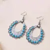 Brincos Turquesa Estilo Resort Amazon para Mulheres Design Ins Formato Gota Brincos Exagerados Retrô Antigos Venda por Atacado